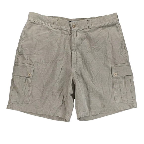 Polo Ralph Lauren Corduroy Cargo Shorts Men 40 Beige Outdoor Classic Casual Y2k - Picture 1 of 9